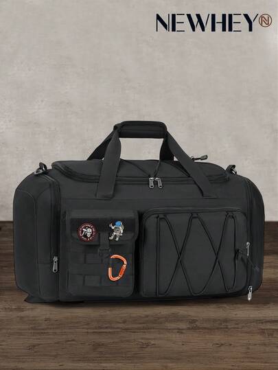 NEWHEY Gym Bag For Men 45L Sports Duffel Bags 3-In-1 Travel Duffel Bag With Shoe Compartment, Gym Workout Backpack Carry On Weekender Bag Overnight Bag For Travel Beach Bag Holiday