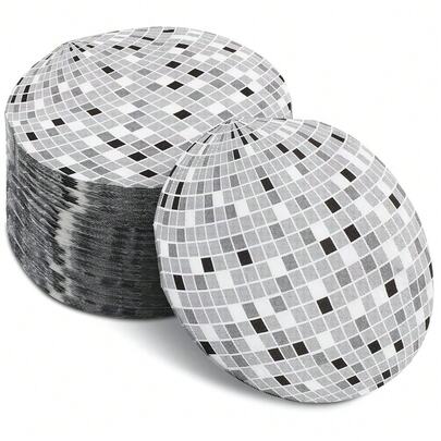 20/40/60 piezas Servilletas de bola de discoteca, servilletas desechables para cócteles y bebidas, adecuadas para fiestas de cumpleaños de los años 70, 80 y 90, despedida de soltera, decoraciones para fiestas de boda