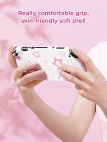 1 pieza Funda protectora con diseño de estrella y letra para Nintendo Switch 2025, Switch OLED, Switch NS, compatible con Switch Lite, gran regalo para el Día de San Valentín - Multicolor - Ver 6