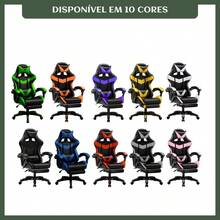 Nitro Ergonomic Gaming Office Chair, Synthetic Leather, Reclining, Height Adjustable, Footrest - Blue - View 2