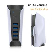 HONSON USB 集线器，5 合 1 USB 端口扩展器，兼容 P5、P5 SLIM、P5 PRO 游戏机 - 黑與白 - 查看 12