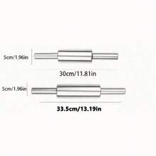 Heavy Duty Stainless Steel Rolling Pin With Non-Slip Handle - Professional Pizza Rolling Pin - Easy To Clean, Rust-Resistant, Ideal For Home And Commercial Kitchens - Perfect Christmas And Halloween Baking Gift - Multicolor - View 10