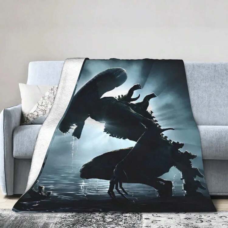 Movie Alien Xenomorph Blanket  Novelty Soft Throw Blankets For Bedspread Spring/Autumn, - 4 - View 1