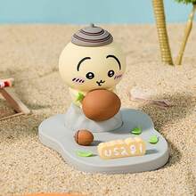 Miniso 千川系列（八幡/兔）风格桌面支架，PVC材质，吉他造型+角色Logo底座，稳固支撑，适用于放置手机/平板电脑，可爱实用桌面支架（1个） - 彩色 - 查看 3