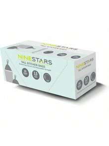 EstiloTendenciaNINESTARS NSTB-10-30 - Bolsa De Basura Extrafuerte Con Cierre De CordóN, Paquete De 1, Blanco, 13 GAL., 1Calidad PremiumVersióN Mejorada - 82,5 cm (alto) * 1,6 m (ancho) - Ver 6