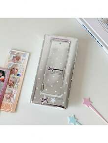 1pc Korean Style Hollow Life 4-Slot Card Album, Cute Animal Long Strip Wide Photo Sticker Album, Memo Book, Student Idol PVC 4-Slot Photo Album - Multicolor - View 17