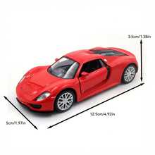 Makeda 1/36比例 918 Spyde 合金模型车，回力车玩具，送给男孩女孩的汽车礼物 - 銀色 - 查看 10