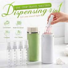 4-In-1 Travel Dispenser Bottle Set, Portable Travel Cosmetic And Lotion Dispenser Bottles, Leak-Proof Portable Containers, Suitable For Shampoo, Lotion, Conditioner, Face Cream, Skincare Products And Toiletries - Multicolor - View 4