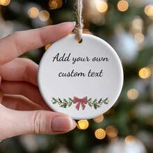 Custom Photo Ornament 2026 Personalized Double-Sided Picture Ornament, Valentine's Day Ornaments, , Add Your Own Photo & Text, Christmas Tree Decoration Gift