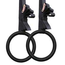 Gymnastic  Rings With Straps Gym Fitness Strength Training Pull Up 400KG - A - View 3