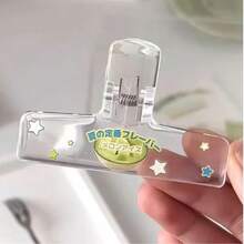 3pcs Transparent Acrylic Goldfish Tail Clips, Student Bookmarks, Sheet Music Clips, Receipt Holders, Suitable For School Prizes, Office Supplies, Holiday Gifts - Multicolor - View 8