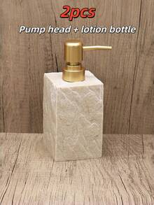 6 قطع مجموعة إكسسوارات الحمام، مصنوعة من مادة الراتنج، تشمل زجاجة غسول، حامل فرشاة الأسنان، موزع الصابون، صينية الزينة، كوب، علبة المناديل - مجموعة إكسسوارات الحمام - متعدد الألوان - مشاهدة 9