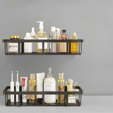 1 chiếc kệ đựng đồ nhà tắm gắn tường chống gỉ, không cần khoan, thiết kế đục lỗ giúp thông gió và thoát nước, kết cấu chắc chắn, dung tích lớn, dễ lắp đặt, chống ẩm và chống gỉ. Phụ kiện nhà tắm - Nhiều màu - Xem 4