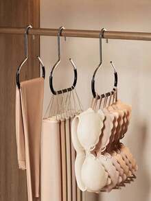 1pc New Hat Rack, Magic Hat Storage, 1 Hook Can Hang 8 Top Hats, Dorm Wardrobe Hanging Baseball Cap Strap, Multifunctional Hanging Hat Display Rack For Home, Hookless, Suitable For Hats, Scarves, Shawls And Accessories Storage, With Non-Slip Coated Metal Hook - Multicolor - View 3