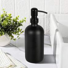 GMISUN Black Soap Dispenser, 1 Pack Matte Black Bathroom Hand Soap Dispensers, 17 Fl Oz Dish Soap Dispenser For Kitchen With Rustproof Stainless Steel Pump, Modern Liquid Dishwashing Dispensers Bottle - 黑瓶+黑泵 - 查看 5