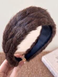 1个毛绒发箍，趣味丝带发箍，适合婚礼配饰、哥特洛丽塔风格、情人节、蓬松配饰、新娘发饰、女士发带、发箍 - 彩色 - 查看 10