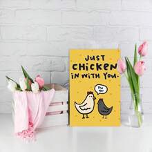 1pc Unique & Creative Greeting Card, Chicken Year Themed, Expressing Heartfelt Wishes For Family And Friends