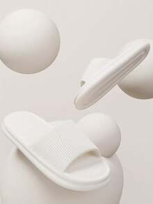 1 Pair Striped EVA Slippers: Lightweight, Non-Slip, Suitable For Daily Wear - Multicolor - View 8