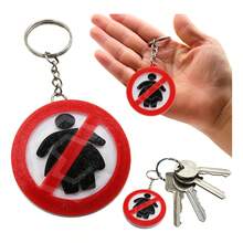 TendenciaLlavero Colgante No Subo Gordas Prohibido Broma Impresión 3dCalidad premium - Llavero no gordas - Ver 2