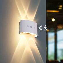 1 pieza Luz LED de sensor de movimiento para escalones, control táctil, luz LED recargable de 3 colores para escalones, luz de pared magnética, luz de pared con batería recargable USB con brillo ajustable, luz de pared LED inalámbrica para escalones, dormitorios, pasillos (1500mAh) - USB - Ver 10