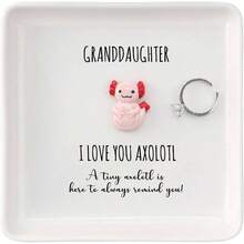 Ring Dish Tray - Sister Gifts Birthday Mothers Day, Sister Friend Gifts Women Presents, I Turtley Love You Gifts - Axolotl Grandaughter - View 2