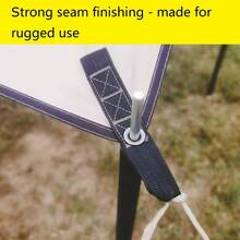 Heavy-Duty Silver Coated Waterproof SUV Car Awning Tent - Rain Shelter For Outdoor Car Camping, 210D Oxford Cloth, Adjustable Height, Khaki - Silver Coated, 2-4-Person Capacity, 2 Suction Cups Included, Steel Frame, Waterproof Tent - Multicolor - View 4