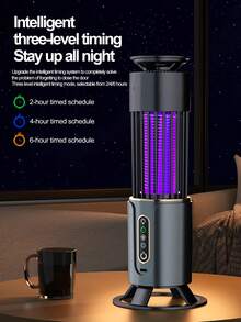 Lámpara mata mosquitos, trampa de insectos y moscas, linterna de camping con temporizador USB, matamoscas eléctrico, repelente de insectos para exteriores - Multicolor - Ver 4