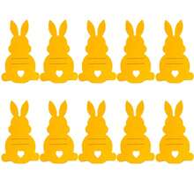 10pcs Hollow Heart Rabbit Shaped Tableware Set, Rabbit Shaped Cutlery Holder, Easter Decor Cutlery Bag, Dining Table Decor, Suitable For Restaurant, Party, Home Decoration, 5 Colors Rabbit Tableware Set - Multicolor - View 11