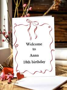 Customizable Greeting Cards, Personalized Cards (With Envelope), Creative Custom Text, Multiple Colors, Suitable For Valentine's Day Gifts, Valentine's Day, Engagement, Wedding, Anniversary, Mother's Day, Father's Day, Birthday, Holiday Gifts, Party Invitations - Design Exclusive Cards For Friends, Family, Teachers, Bridesmaids, Upload Your Own Text - Multicolor - View 5