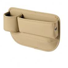 汽车座椅缝隙填充物，真皮前排座椅储物盒带杯架，可调节汽车座椅缝隙整理器，可放置手机、眼镜、钥匙，通用汽车配件，适用于大多数车型 - 多色-主駕駛位 - 查看 10