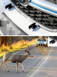 2-Pack Black Car Animal Deterrent – Wind-Powered Ultrasonic Deer Repeller Vehicle Deer Whistle Battery-Free Wildlife Repellent Car Animal Alert Device, Bestselling Must-Have Car Safety Accessory For Rural Road Driving Nighttime Commute Suburban Road Trips Outdoor Self-Drive Tours, Top-Rated Car Wildlife Deterrent Ideal Gift For Friends Colleagues Rural Commuters - A - View 2