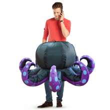 1pc Adult Inflatable Octopus Costume, Unisex Inflatable Costume - Full Body Heart-Themed Fancy Dress, Suitable For Halloween, Carnival, Christmas And Various Event Parties