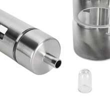 CYPNDiydeg Juego de Salero y Pimentero Botellas de Condimento de Especias de Acero Inoxidable 304 con Ventana de Visualización Base Juego de Salero y Pimentero para Cocina RestauranteFashion - 223616072 - Ver 7