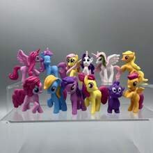 MY LITTLE PONY 12件套小马宝莉主题桌面摆件及蛋糕装饰套装 - 完美的节日礼物，适合送给朋友、派对装饰、家居装饰。设计俏皮，材质耐用，轻巧便携，具有收藏价值，是收藏家和派对策划者的理想之选。 - 彩色 - 查看 4