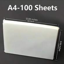 100pcs Transparent Plastic Laminating Pouches, 4 Sizes Available (A4/3R/4R/5R) For Cards, Business Cards, Office Documents, Photo Protection, Compatible With All Laminating Machines