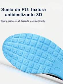 Zapatillas deportivas transpirables con cámara de aire para hombre, zapatillas de running con cámara de aire para hombre, zapatillas para caminar, zapatillas deportivas, zapatillas sin cordones elegantes y ligeras - Azul - Ver 7