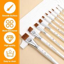 New Face Paint Brush Set, 10 Pcs Face Paint BrushArtist Brush For Body Face-Painting Kit Fessional Body Art MakeKit For Acrylic Painting Gouache Watercolor Oil Christmas Halloween Cosplay Party - Image Color - View 6