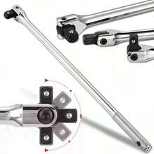 Maneral articulado dado cuadrado 1/2"x25" - Plateado - Ver 3