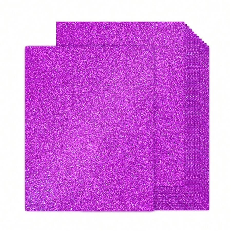 30 Sheets Purple Glitter Cardstock 8.5 X 11 Inches, 230gsm Premium Sparkling Card Stock Paper For Card MaFKing DIY Wedding Birthday Craft Party Decoration Schoolsss Student Supplies (Purple) - purple - 查看 1