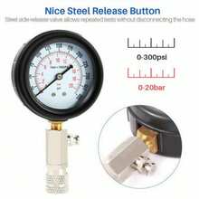 Petrol Engine Cylinder Pressure Tester For Car Compression Test Gauge Kit Set UK - 黑色 - 查看 10
