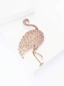 奢华水钻火烈鸟胸针 - 动物胸针，男女皆宜，休闲派对饰品/朋友礼物/徽章装饰 - 火烈鳥 - 查看 4