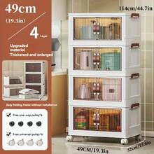 Caixas organizadoras com tampas - Caixa de armazenamento de 3 camadas de 49cm (48QT) (19.3in) - Ver 6
