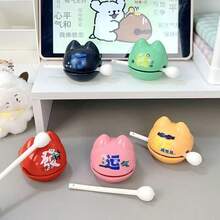 Portable Wooden Fish Shaped Stress Relief Toy, Cute Percussion Instrument For Relaxation - Multicolor - View 8