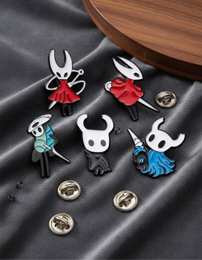 Broche de Metal de Juego de Video Hollow Knight de la  Set 5 de Calidad Premium
