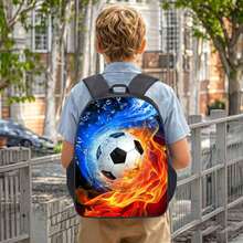3-pack ryggsäckar, fotbolls-/matchmönster, unisex, inkluderar axelväska, pennfodral och ryggsäck