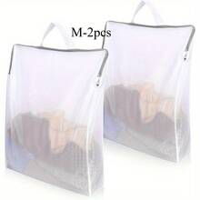 2pcs Mesh Laundry Bags, Suitable For Washing Machine, Fine Mesh Laundry Bag With Handle, Wider Side Opening Zipper Clothes Washing Bag, For Washing Clothes, Shirts, Bras, Stockings, Socks, Underwear (Multiple Sizes) - Multicolor - View 11