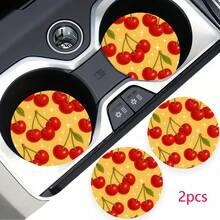 2pcs Car Cup Coaster Stylish & Durable Fast-Drying Non-Slip Car Cup Mat - A - View 8