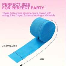 6 Rolls Crinkle Paper Ribbons, Random Style, Pastel Rainbow Colors, Suitable For Birthday Party, Wedding, Graduation, Mother's Day, Easter Decoration, DIY Crafts, Party Decor, Event Styling, Lightweight Material, Easy To Hang, Celebration Decoration, Party Planner, Event Organizer - Multicolor - View 12