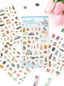 1pc Cutting Sticker, Floating Life Interesting Cross-Border Scrapbooking Sticker, Children Sticker, Pet Scrapbook Material - Multicolor - View 8