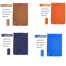 Self-Inflating Thick Double Sleeping Pad With Pillow And Built-In Foot Pump, Suitable For Backpacking, Hiking, Tent Camping And Other Occasions, Portable Camping Mat, Self-Inflating Camping Sleeping Pad, Time And Effort Saving, Foot Pump Inflation, Can Be Fully Inflated In Less Than 3 Minutes.